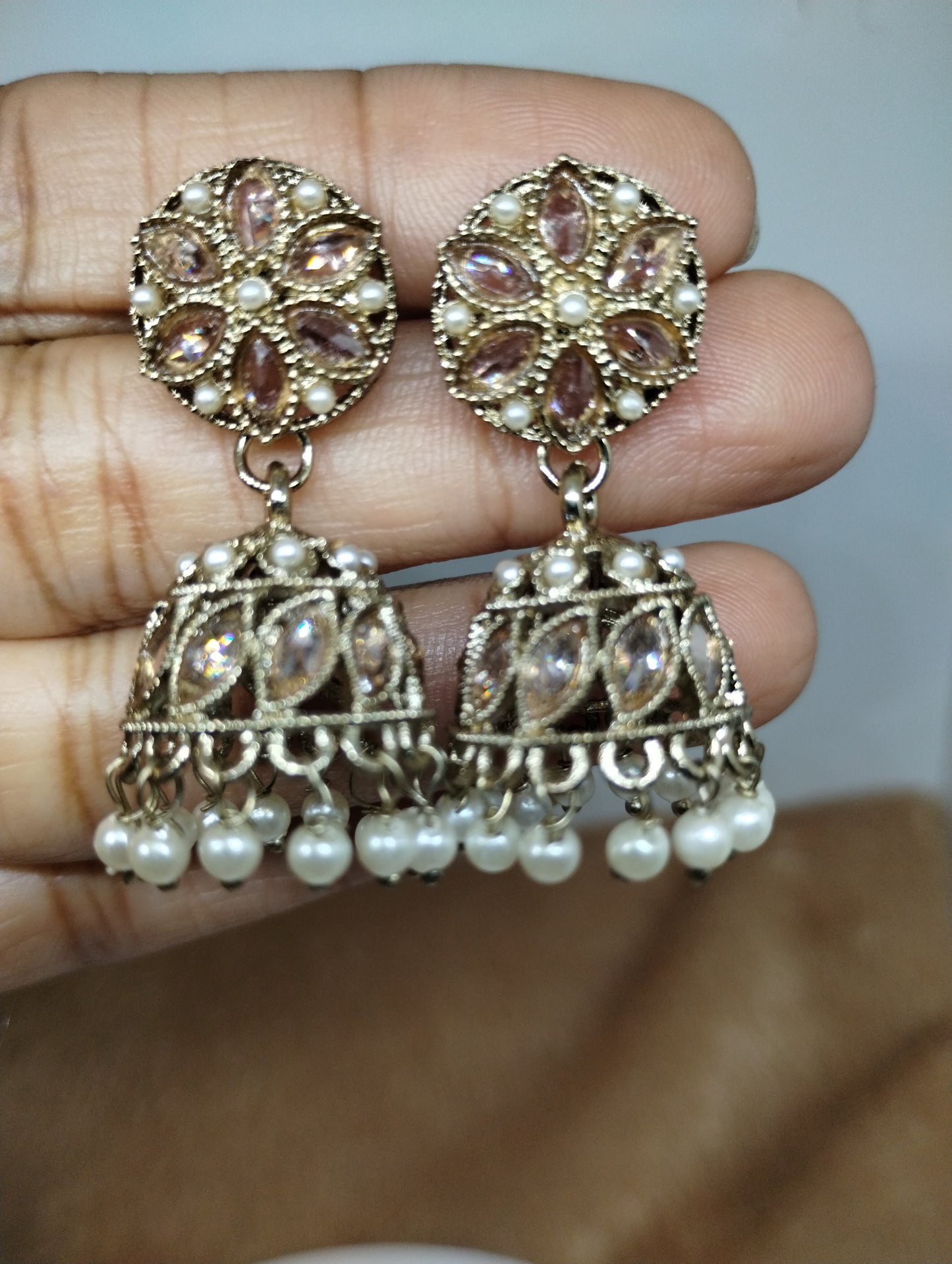 Meher Pearl & Stone Jhumka