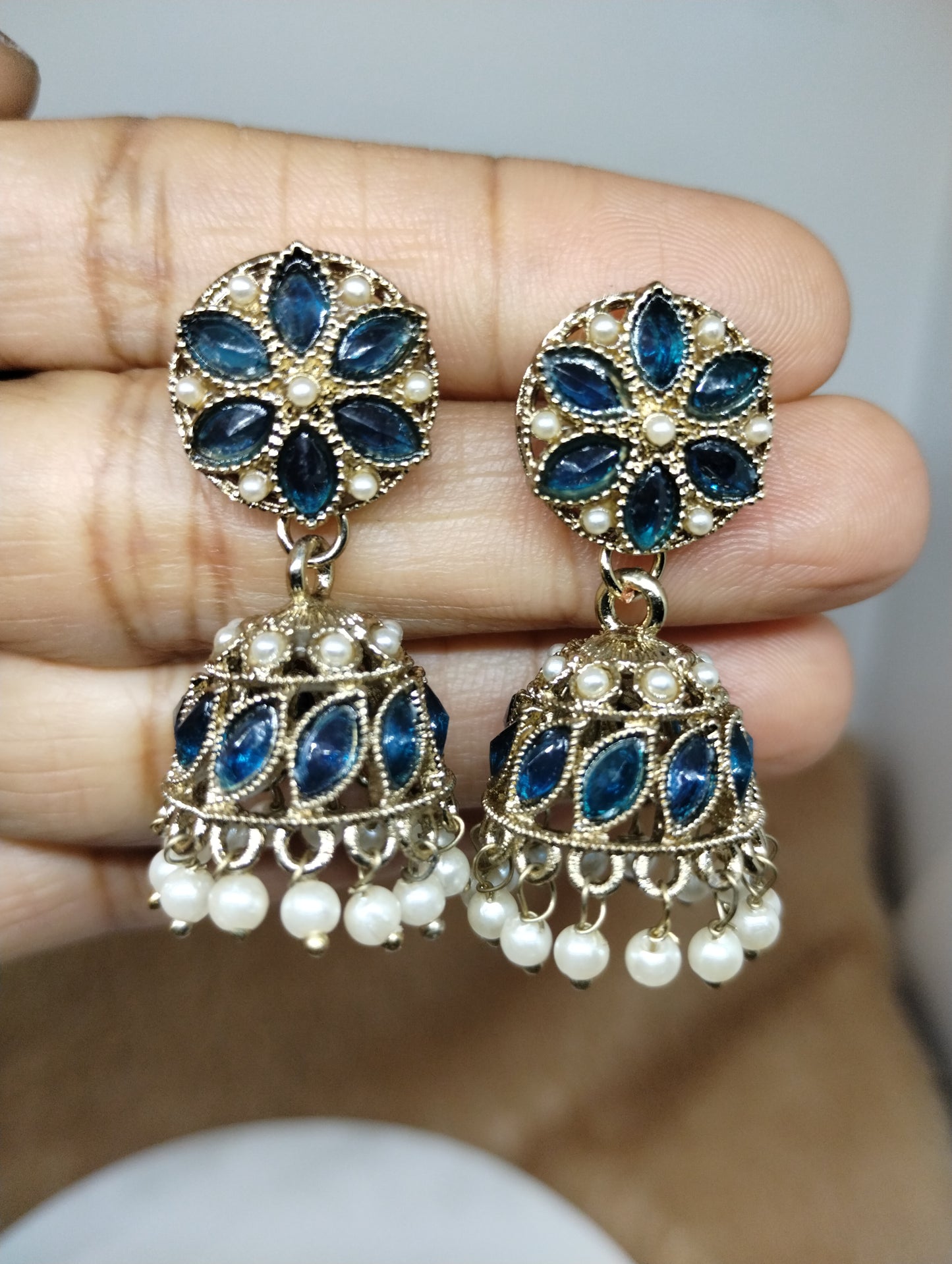 Meher Pearl & Stone Jhumka