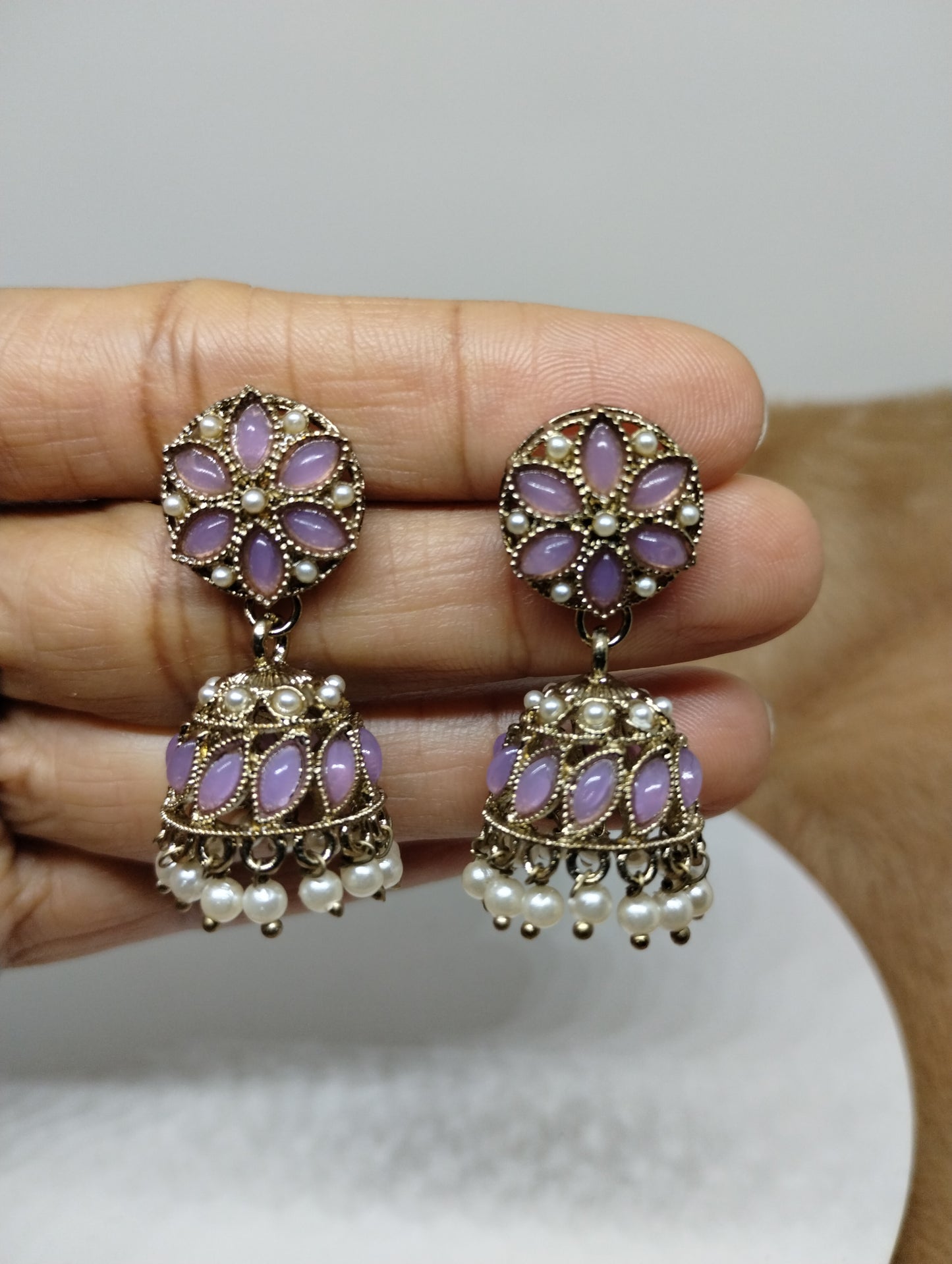 Meher Pearl & Stone Jhumka