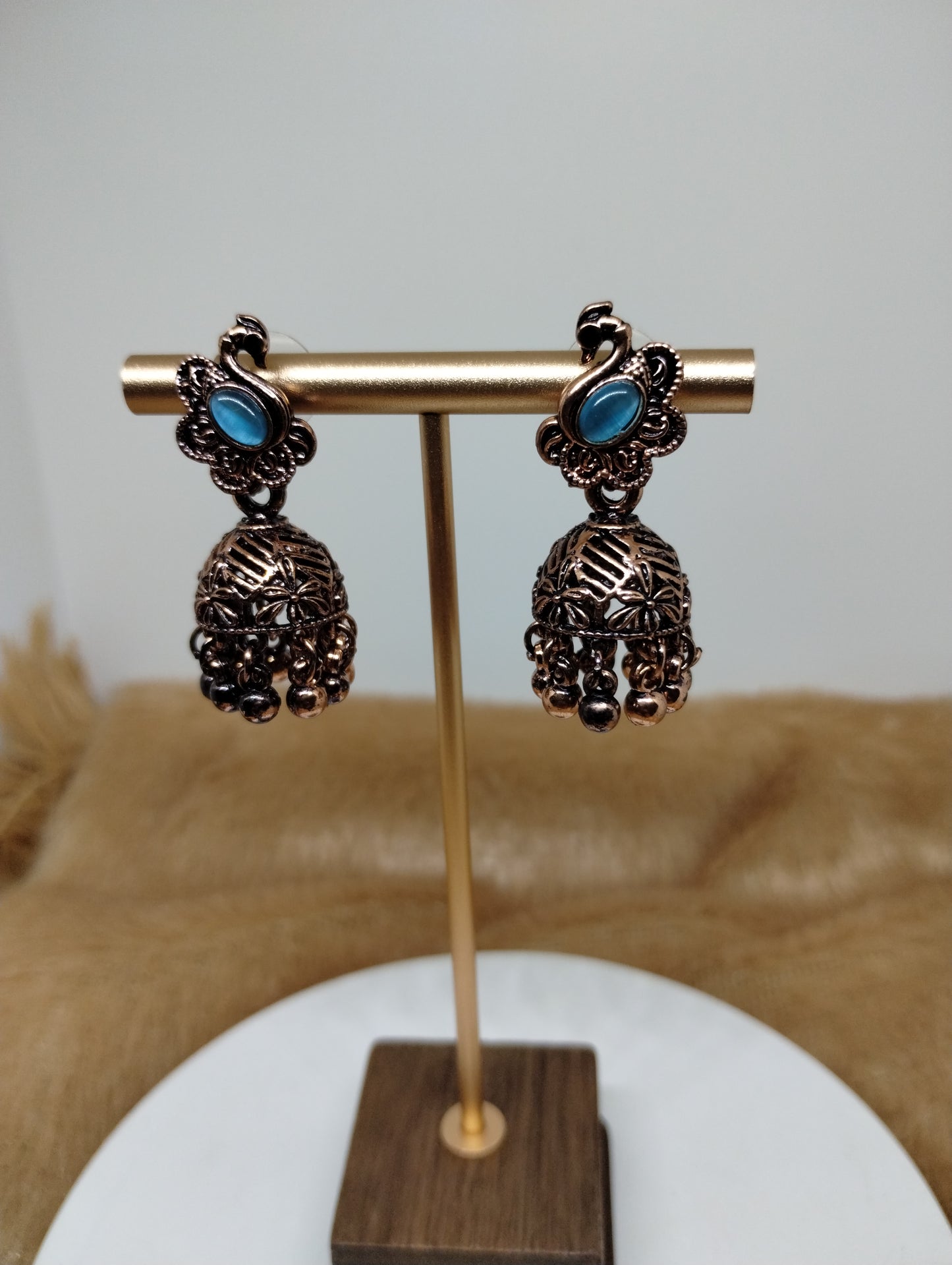 Mayurika Copper Jhumka