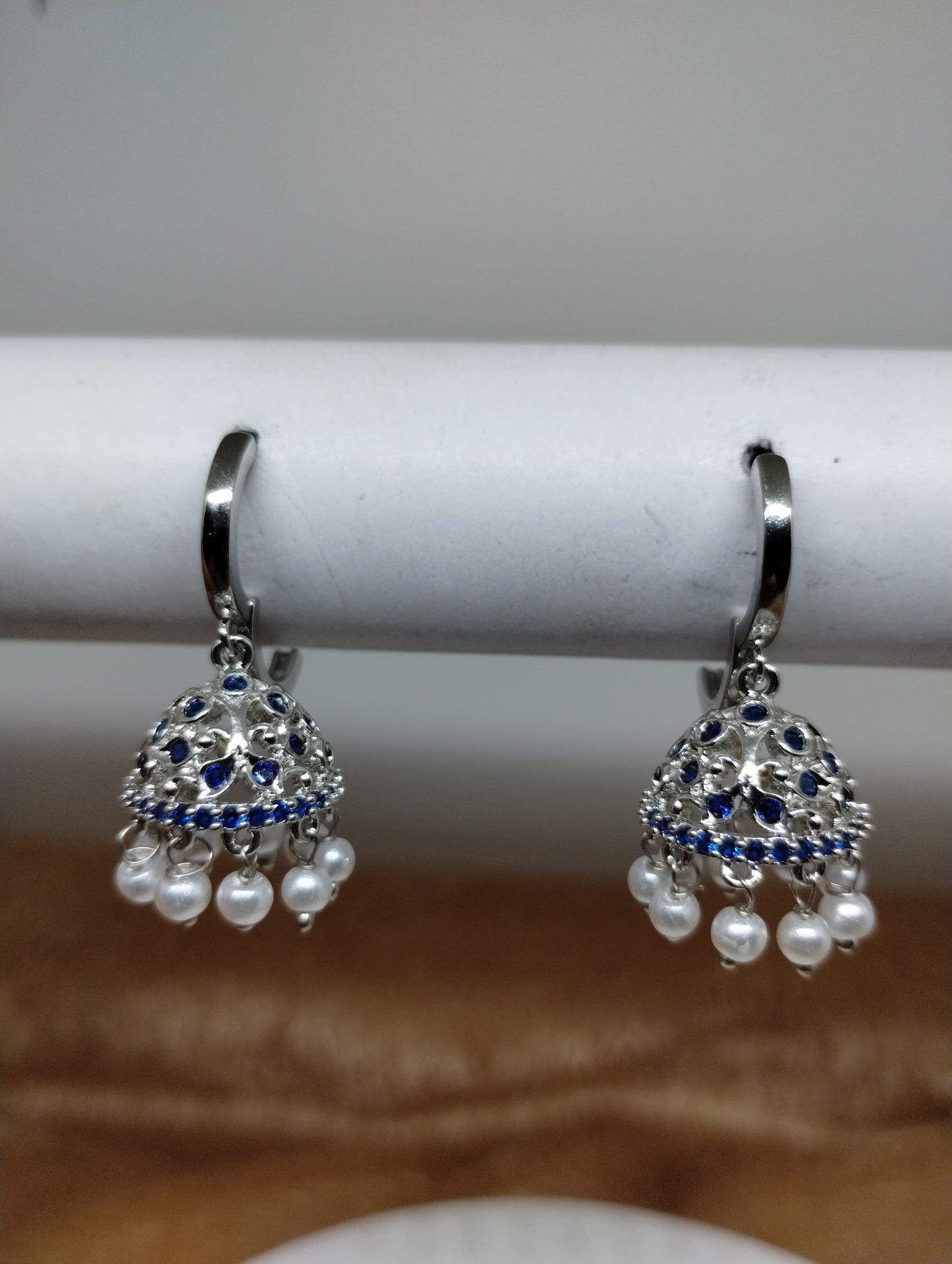 Aarohi Luxe CZ Jhumka Hoop Earrings
