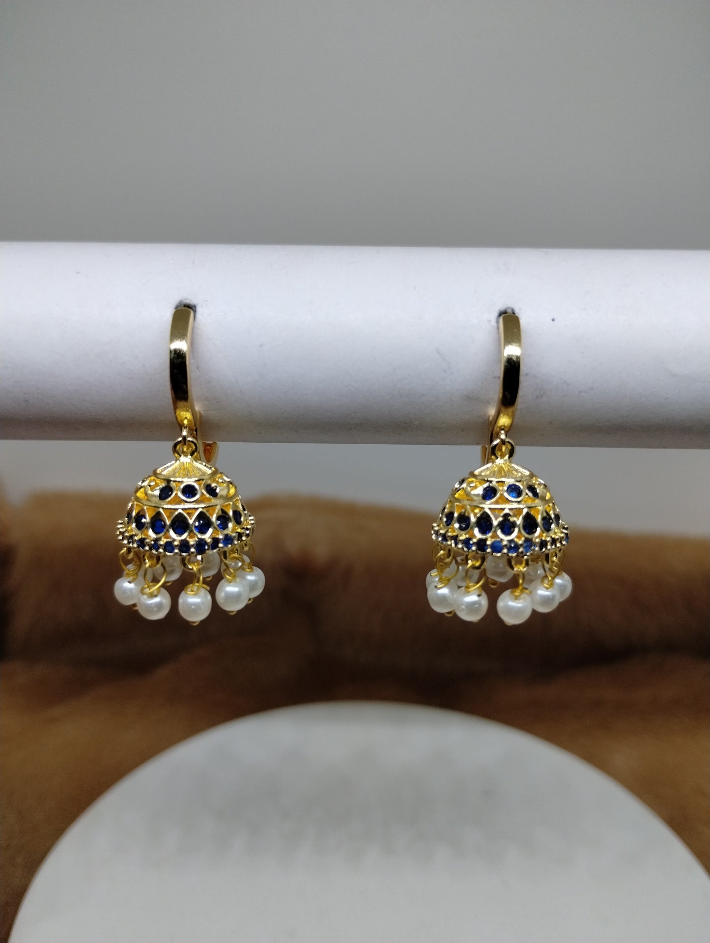 Aarohi Luxe CZ Jhumka Hoop Earrings