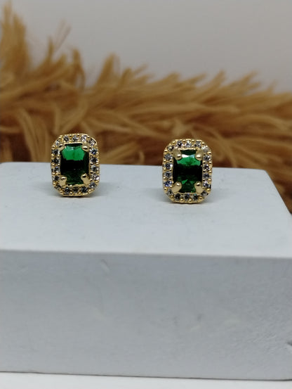 Halo American Diamond Stud Earrings