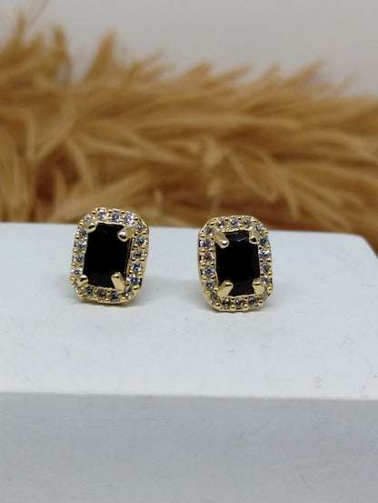Halo American Diamond Stud Earrings