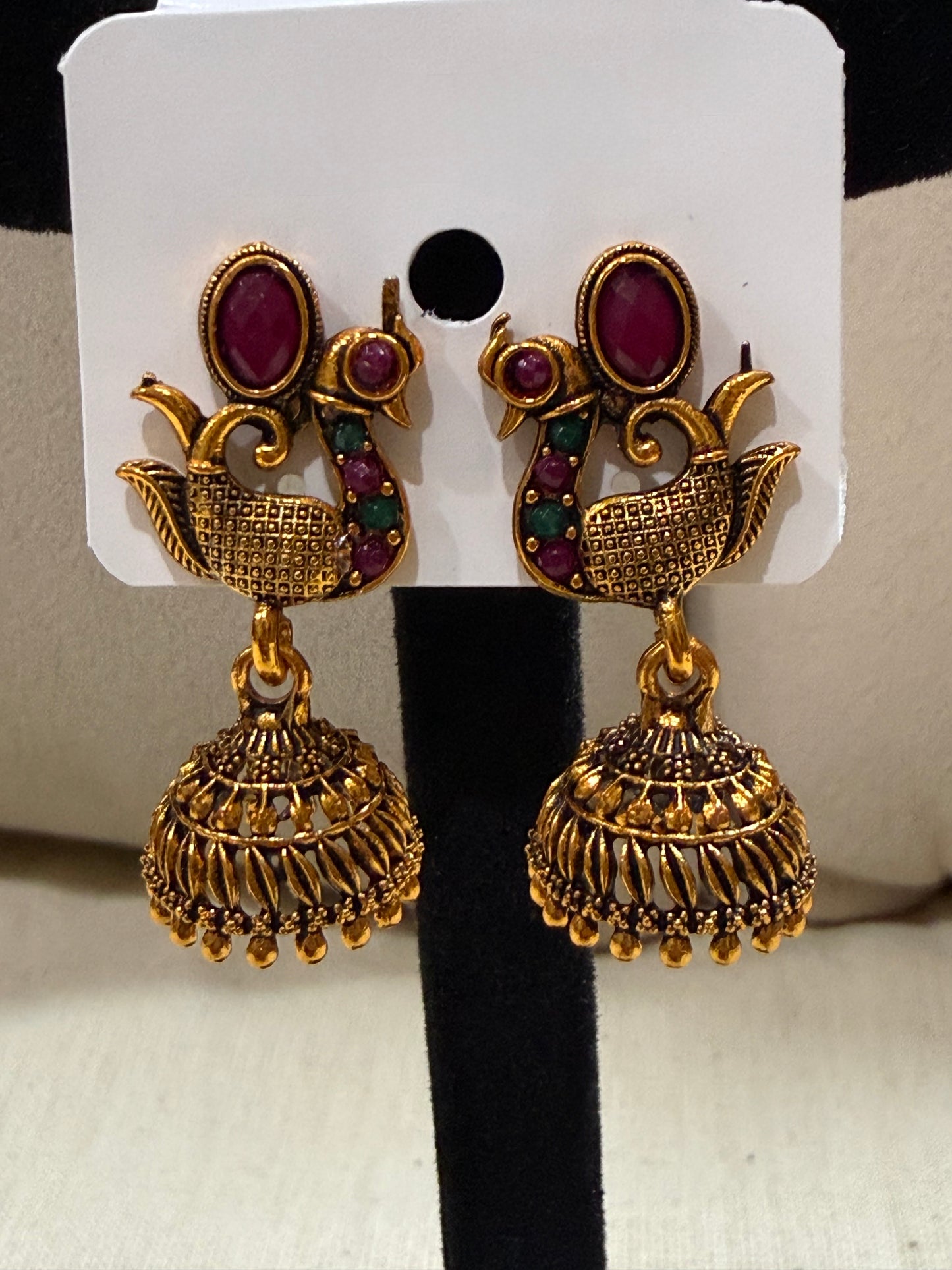 Mayura Grace Temple Jhumka Earrings