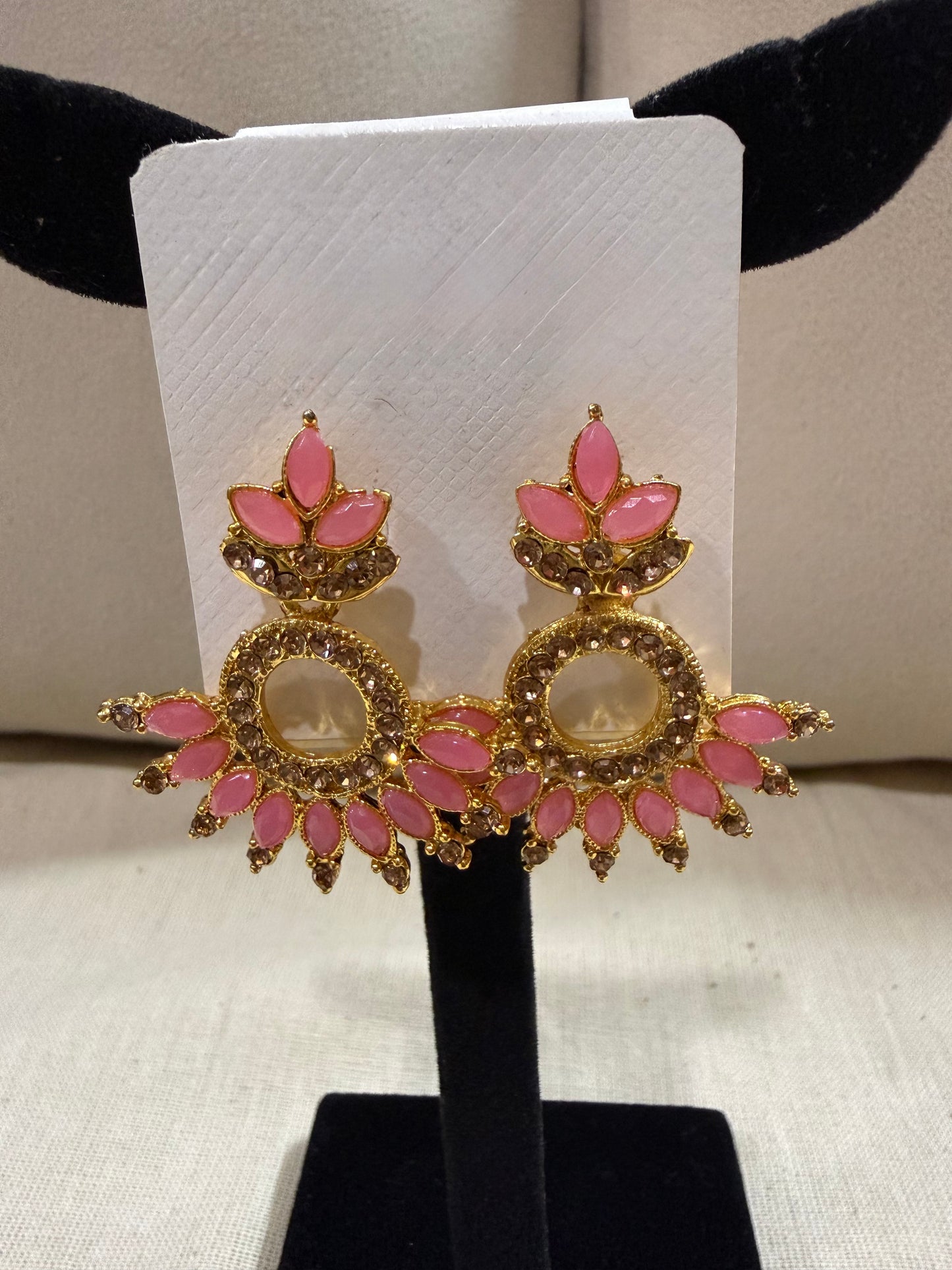 Blush Bloom Statement Earrings