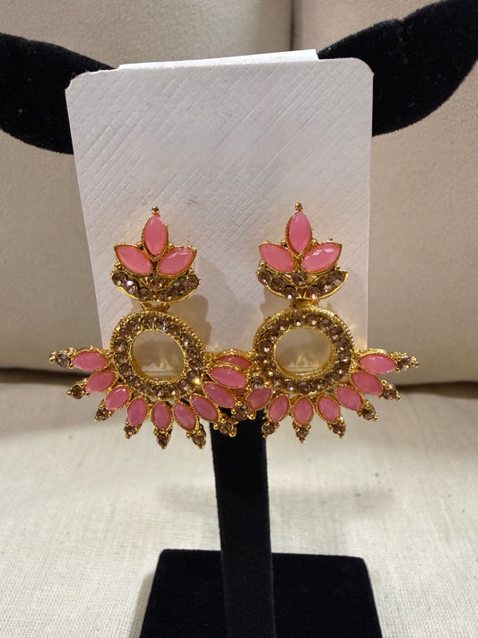 Blush Bloom Statement Earrings
