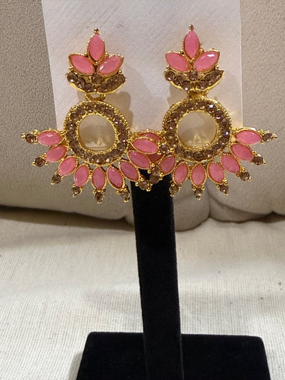 Blush Bloom Statement Earrings