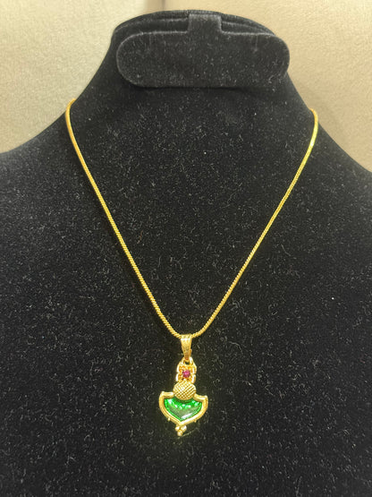 Emerald Grace Invisible Chain Pendant