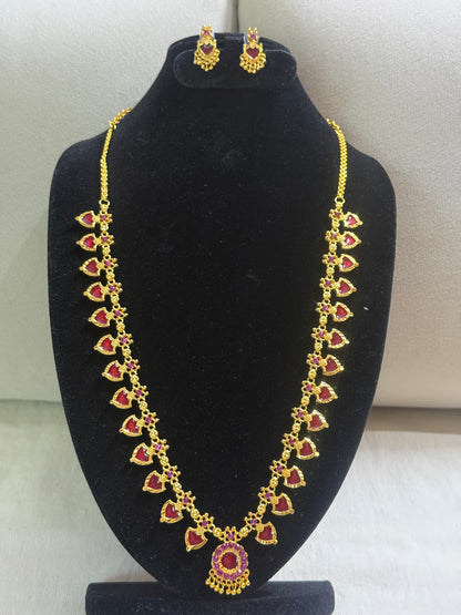 Dual-Tone Palakka Pendant Necklace Set