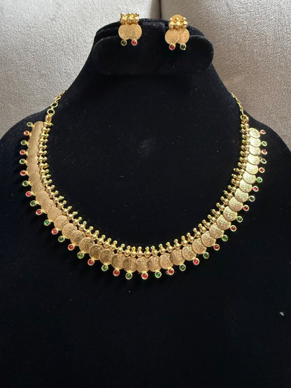 Temple Coin Cascade Necklace Set