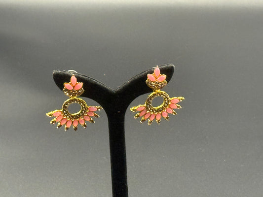 Blush Bloom Statement Earrings