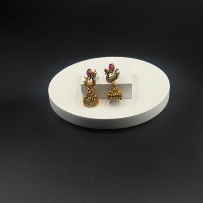 Mayura Grace Temple Jhumka Earrings