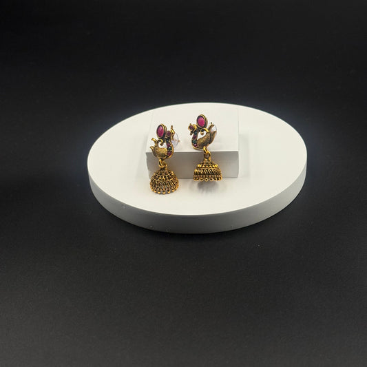 Mayura Grace Temple Jhumka Earrings