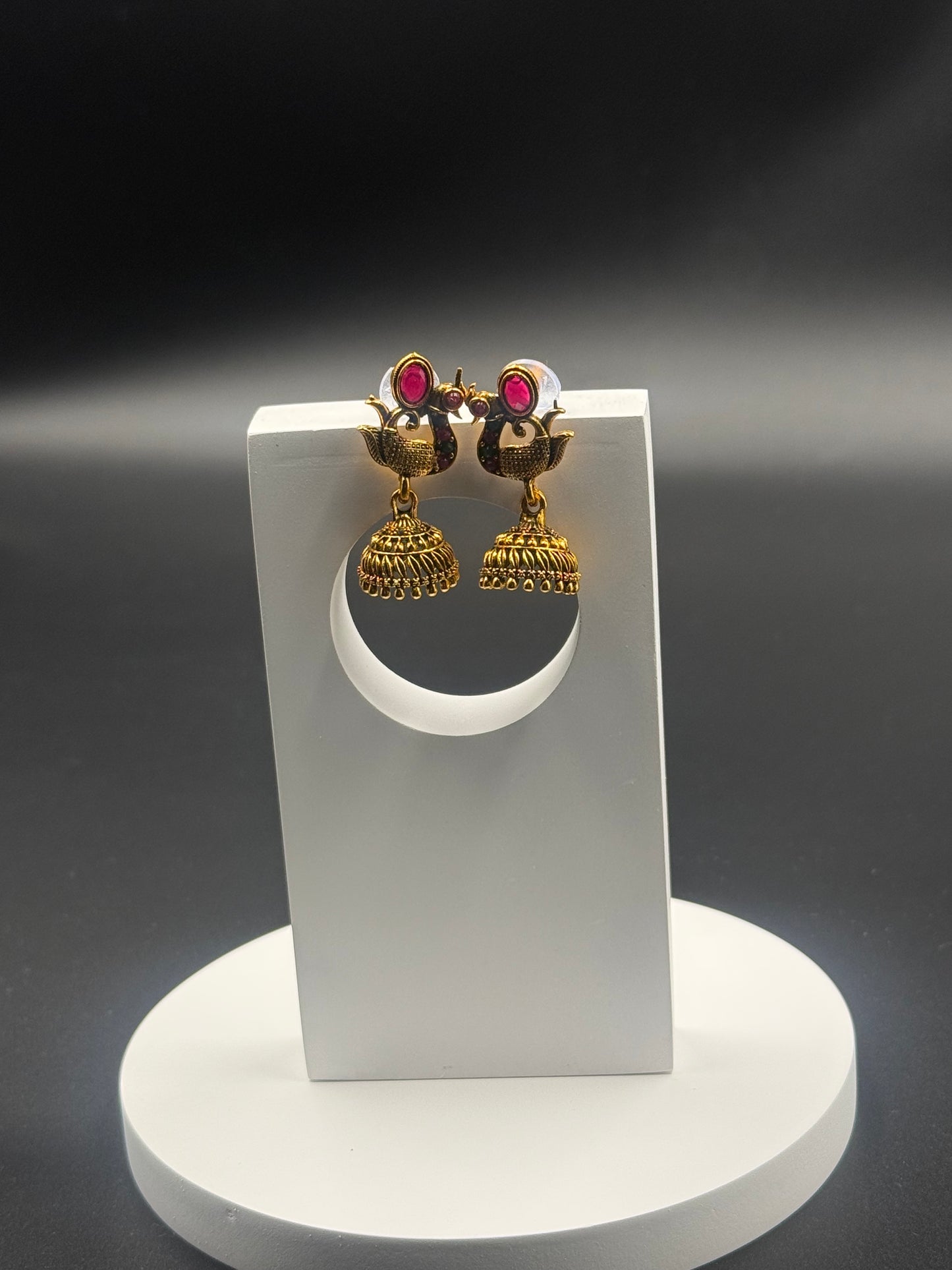 Mayura Grace Temple Jhumka Earrings