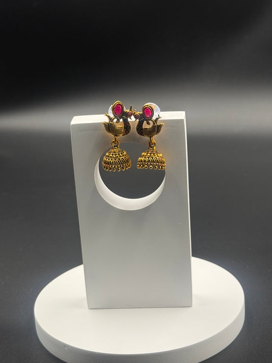 Mayura Grace Temple Jhumka Earrings