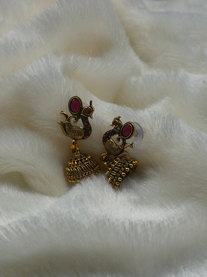 Mayura Grace Temple Jhumka Earrings
