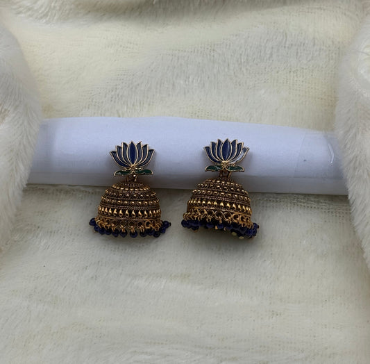Lotus Jhumka Heritage Earrings – Multi Color Variants