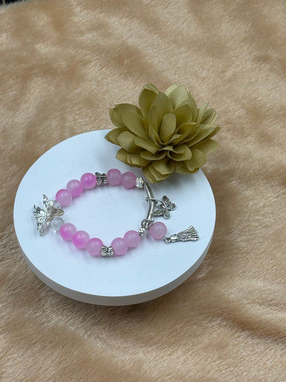 Blush Butterfly Charm Bracelet