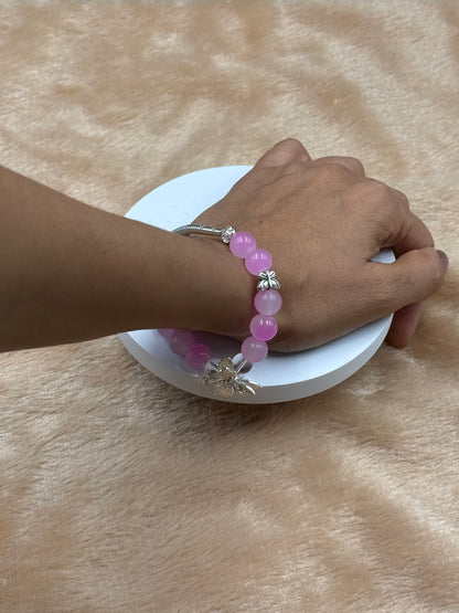 Blush Butterfly Charm Bracelet