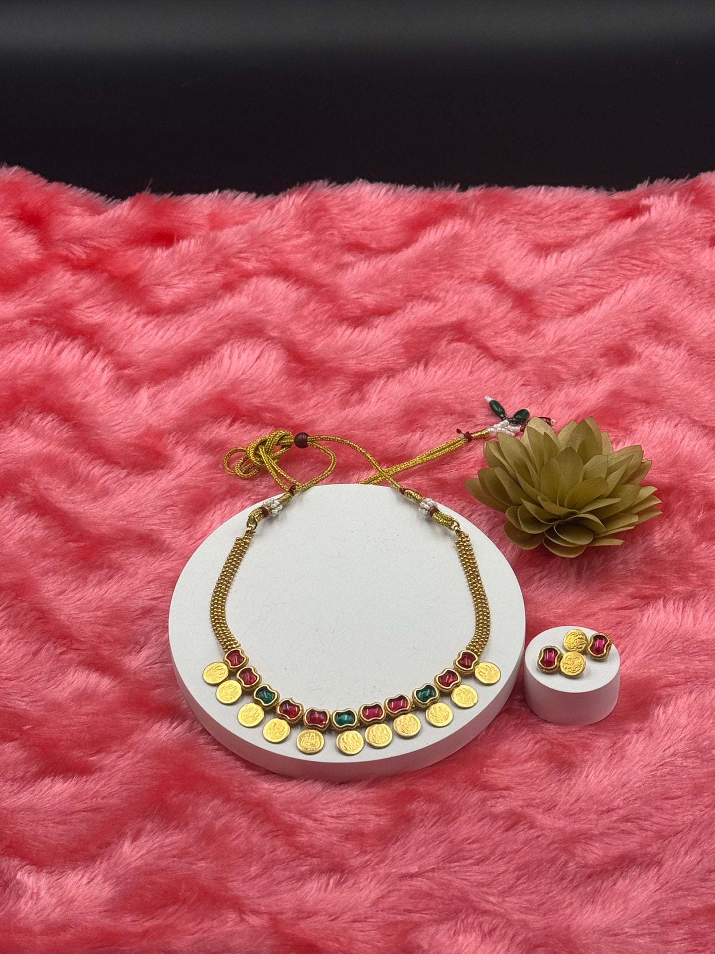 Coin Necklace Set with Earrings