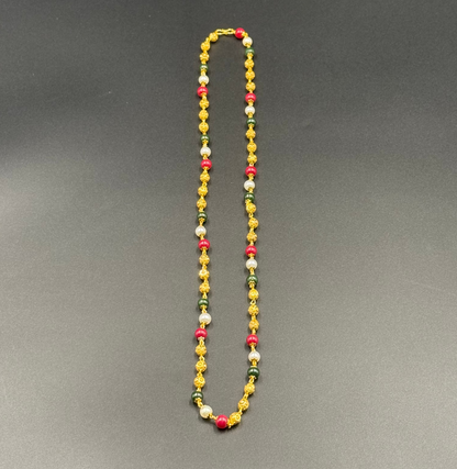 Multi-Colour Beaded Long Chain