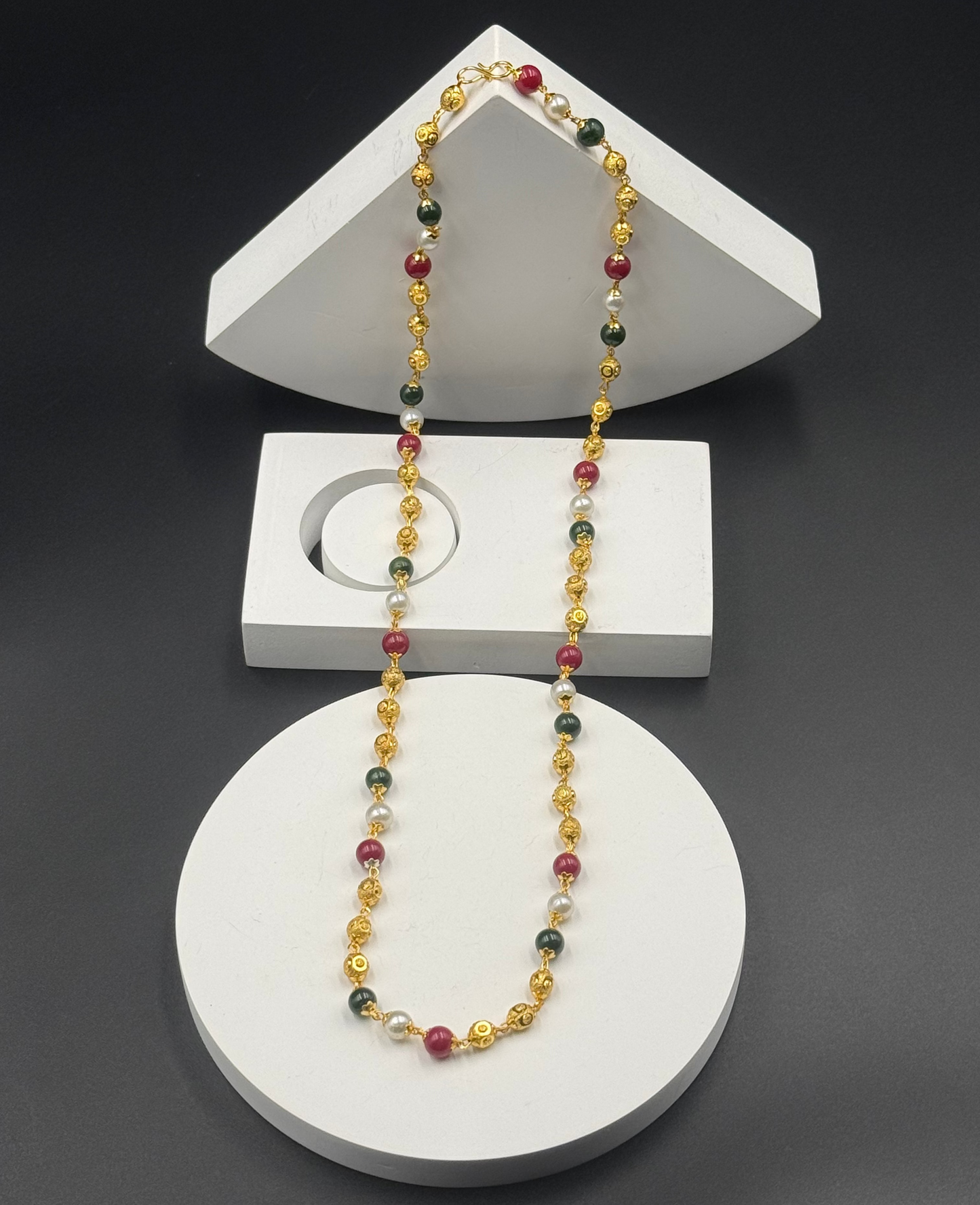 Multi-Colour Beaded Long Chain