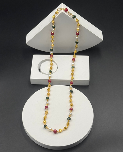 Multi-Colour Beaded Long Chain