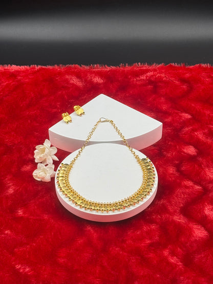 Temple Coin Cascade Necklace Set