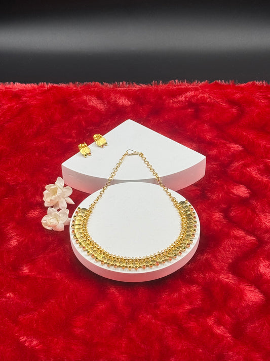 Temple Coin Cascade Necklace Set