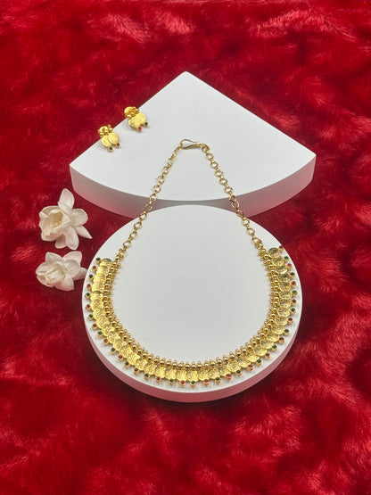 Temple Coin Cascade Necklace Set
