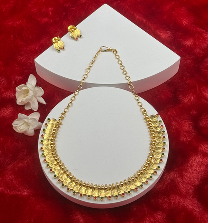 Temple Coin Cascade Necklace Set