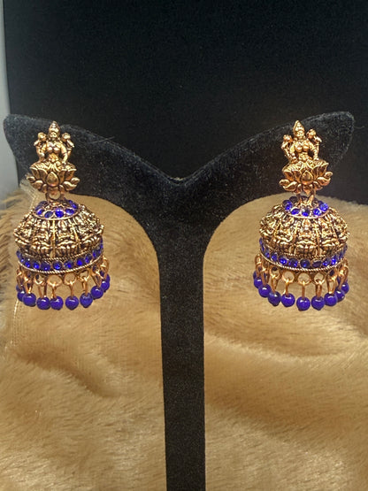 Lakshmi Royale Blue Jhumkas