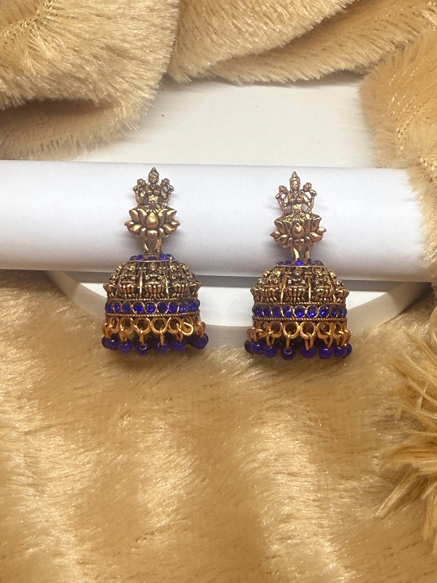 Lakshmi Royale Blue Jhumkas
