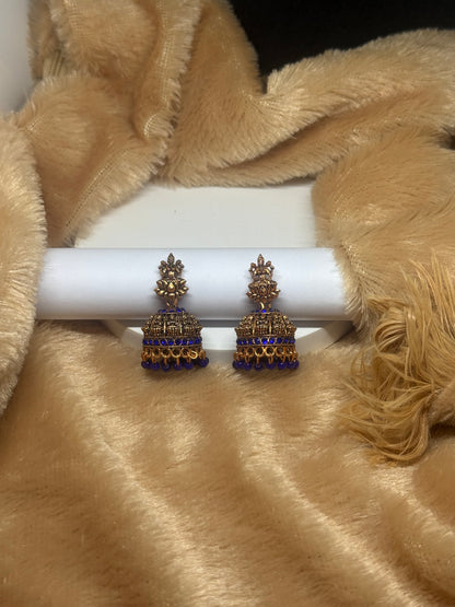 Lakshmi Royale Blue Jhumkas