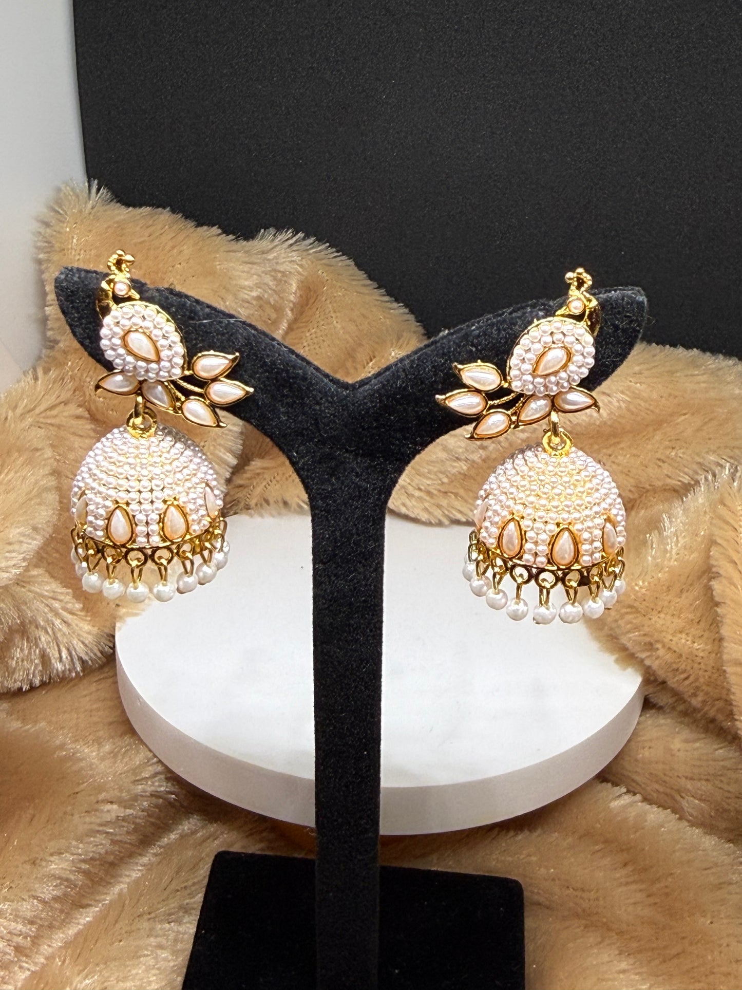 Pearl Blossom Royale Jhumkas