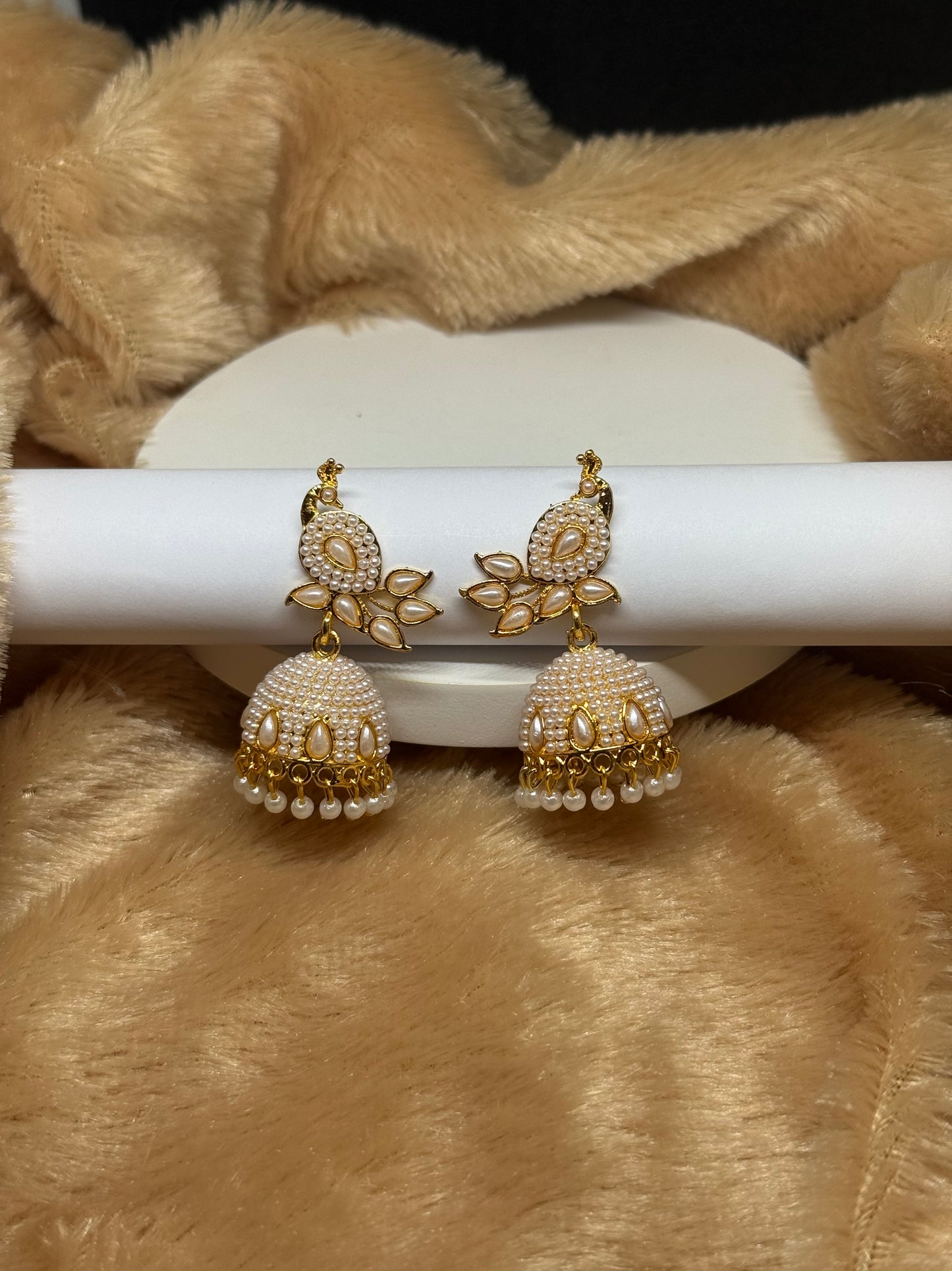 Pearl Blossom Royale Jhumkas