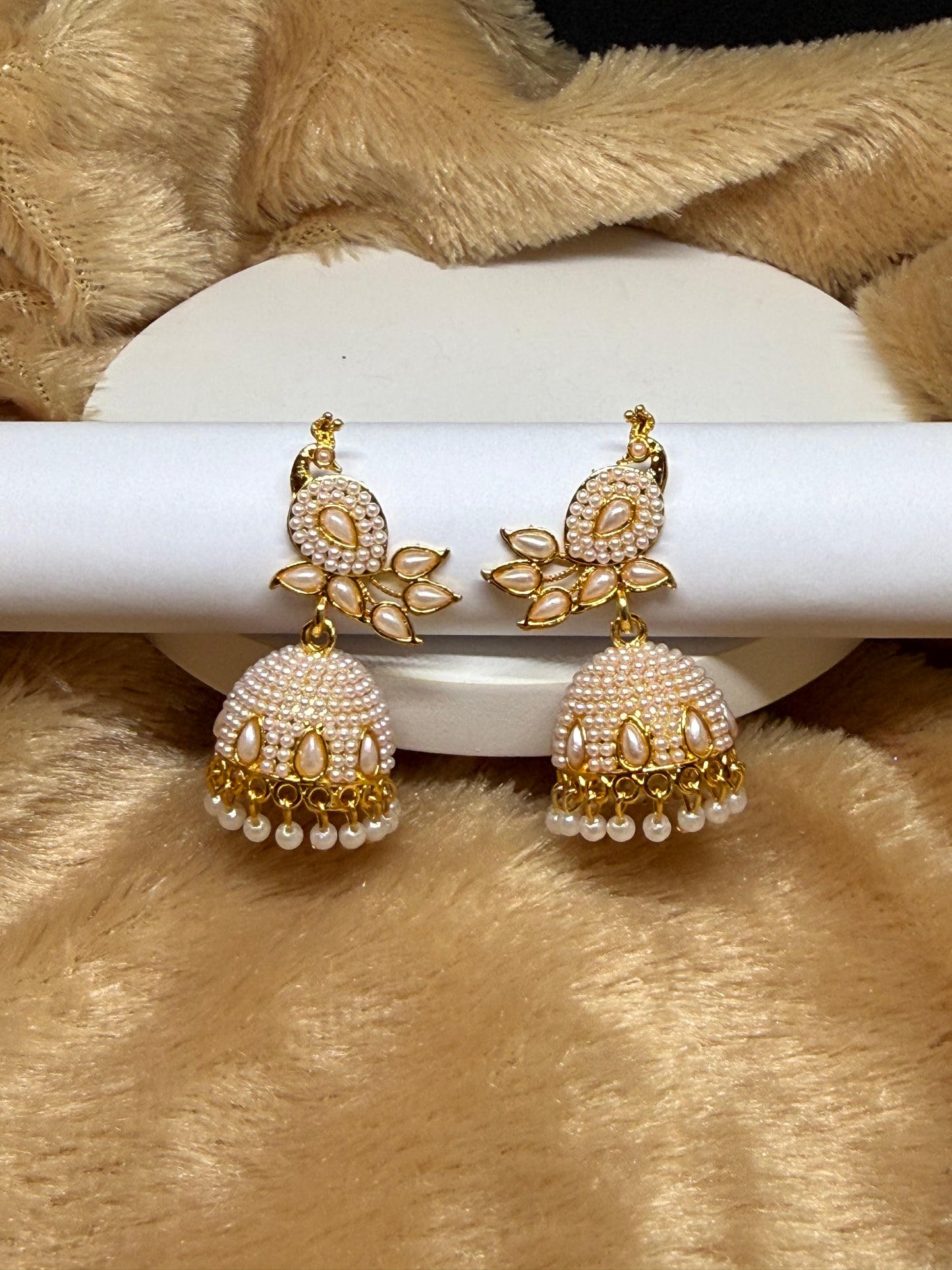 Pearl Blossom Royale Jhumkas