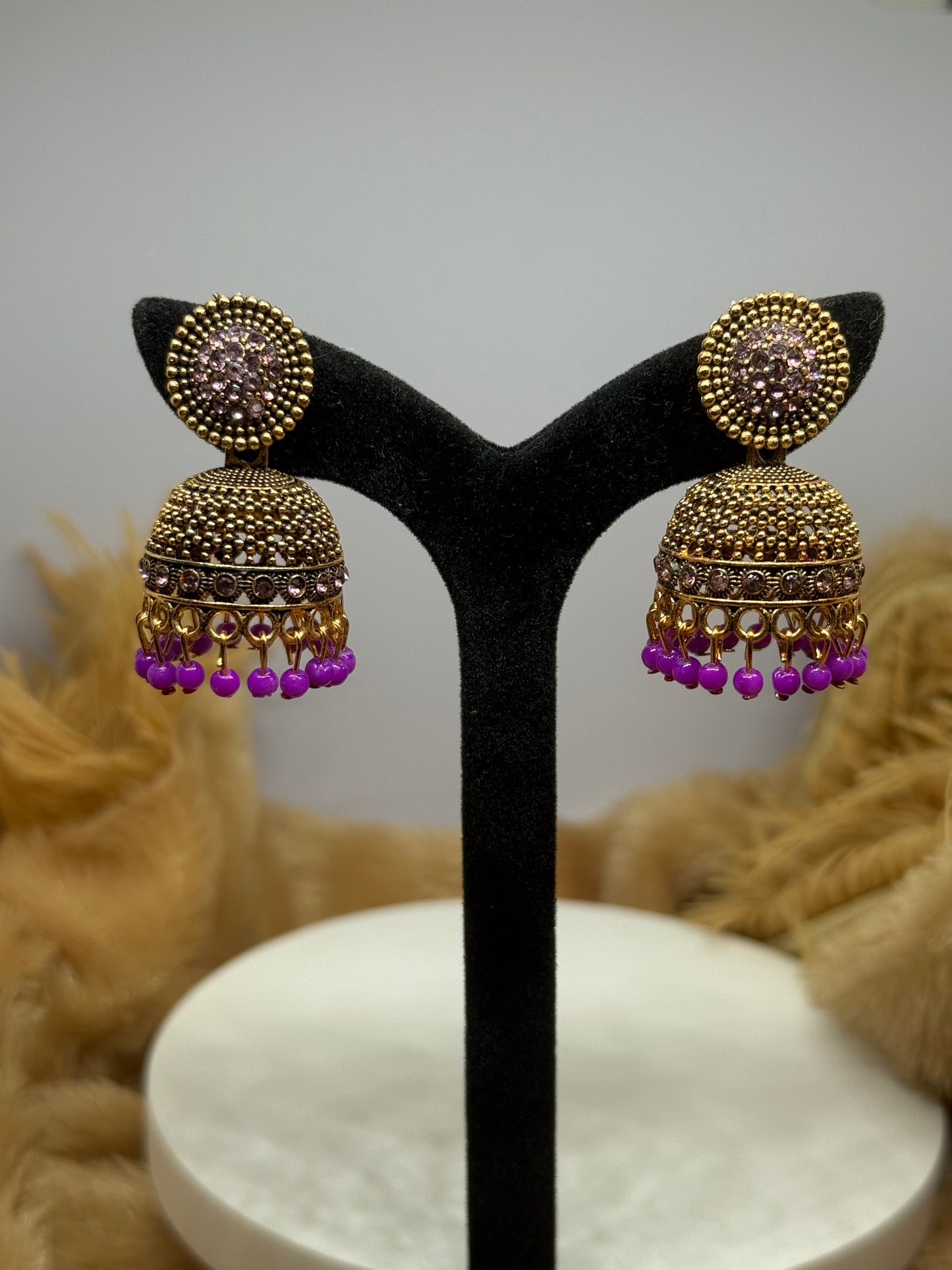 Regal Sparkle Dome Jhumkas