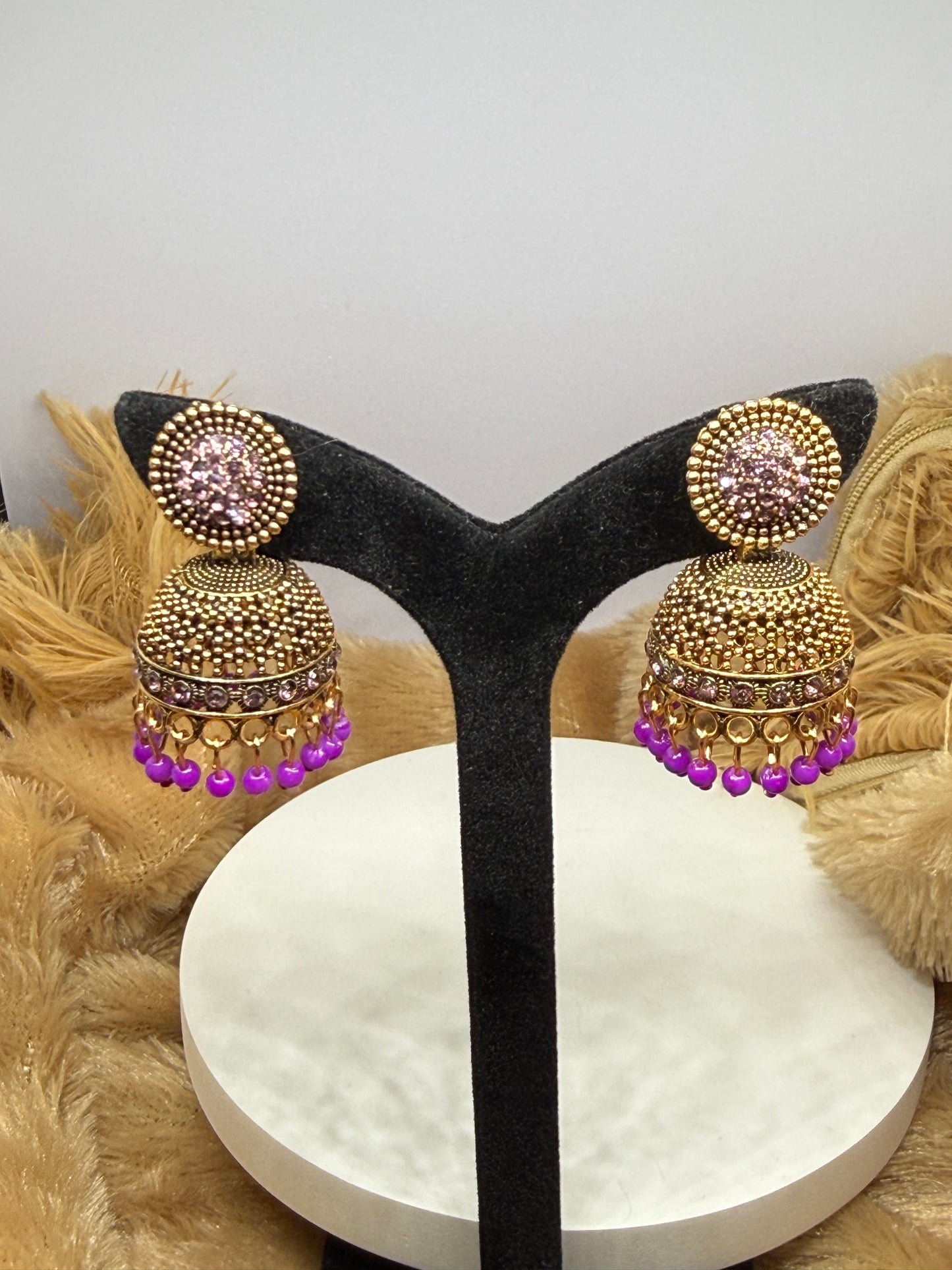 Regal Sparkle Dome Jhumkas