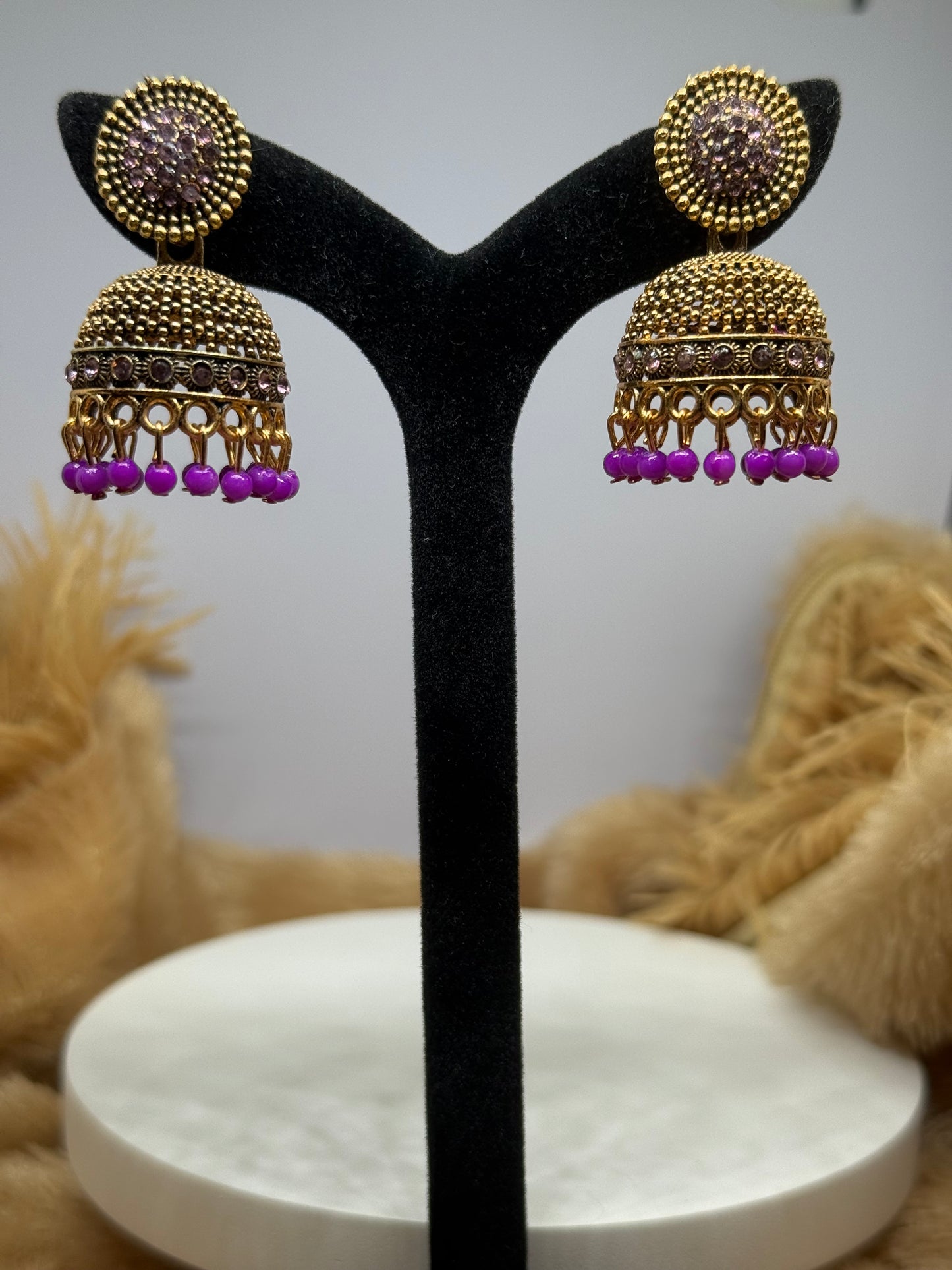 Regal Sparkle Dome Jhumkas