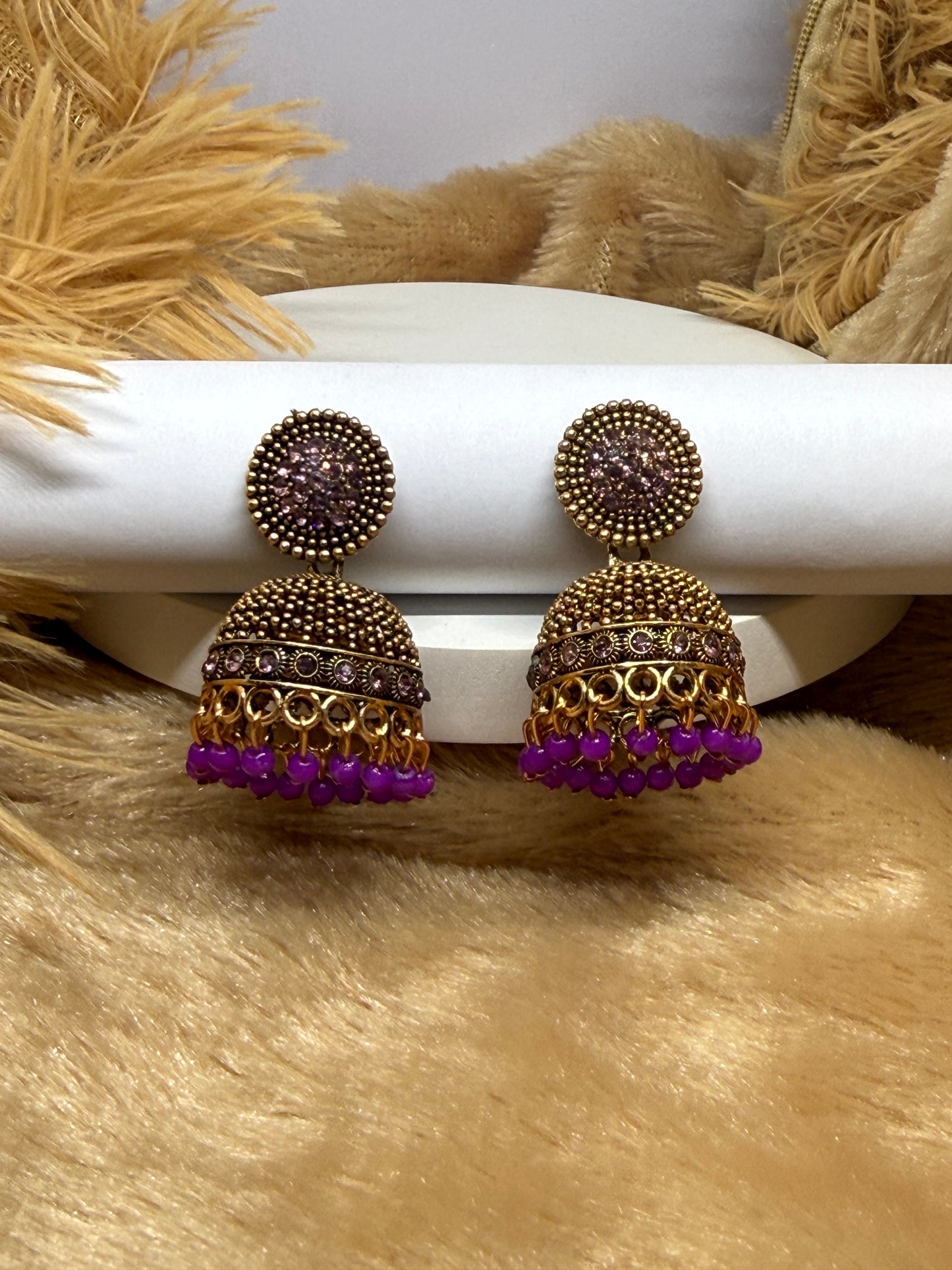 Regal Sparkle Dome Jhumkas