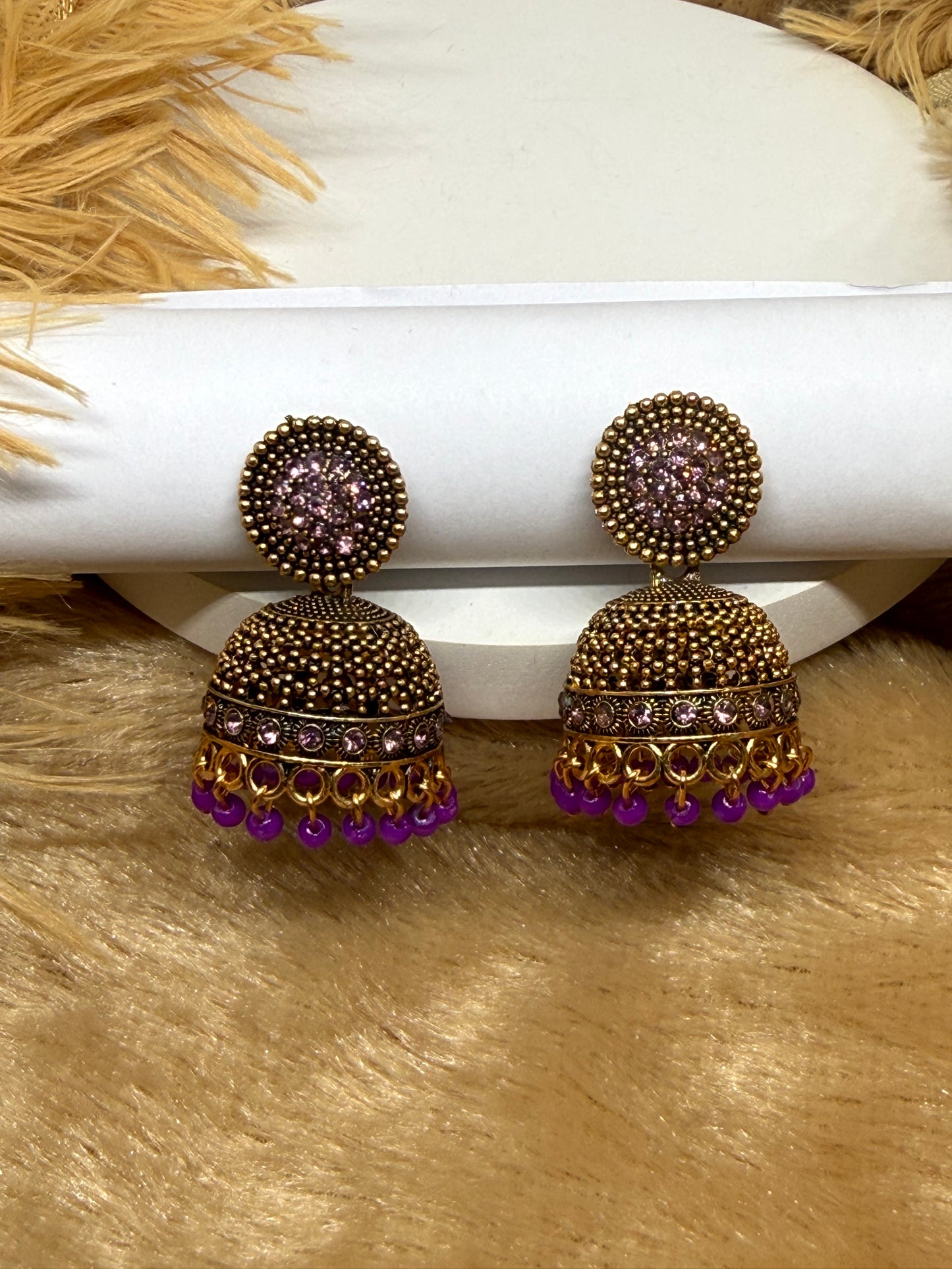 Regal Sparkle Dome Jhumkas