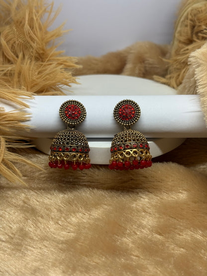 Regal Sparkle Dome Jhumkas