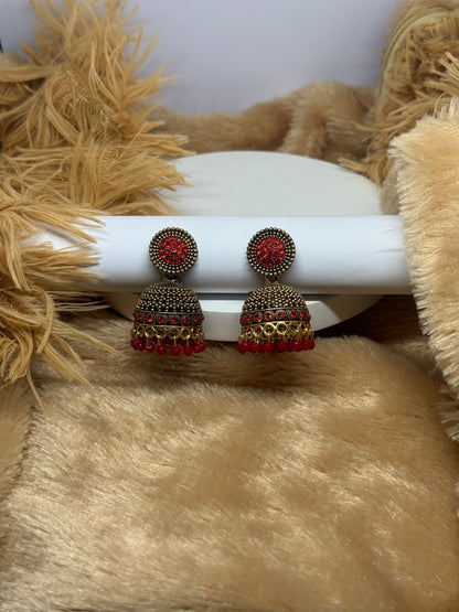 Regal Sparkle Dome Jhumkas