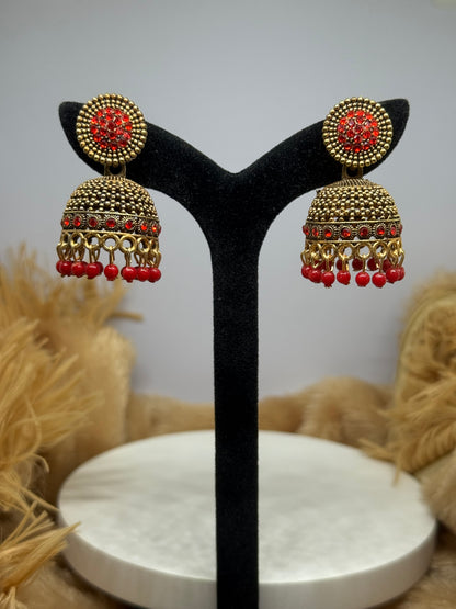 Regal Sparkle Dome Jhumkas