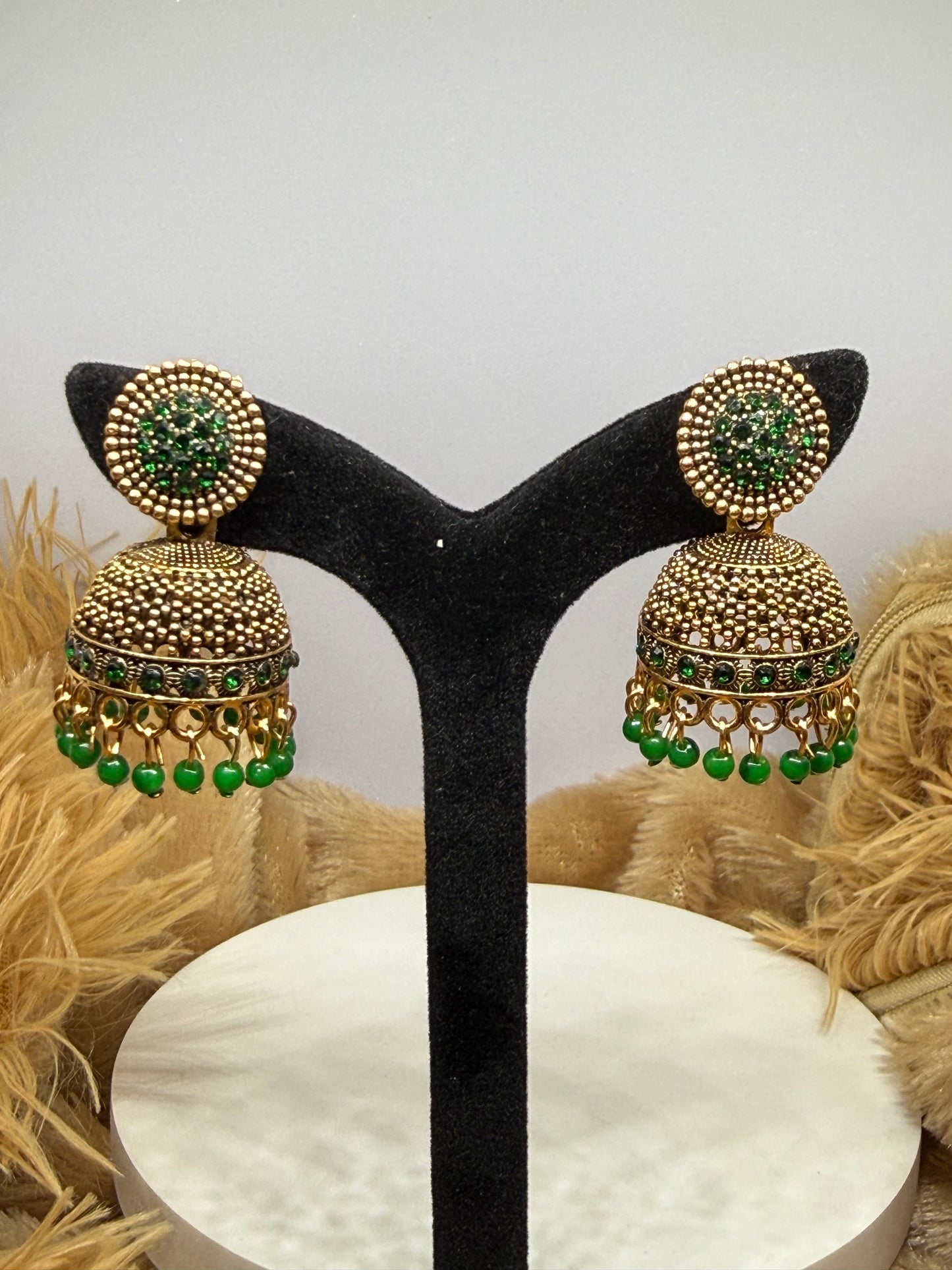 Regal Sparkle Dome Jhumkas