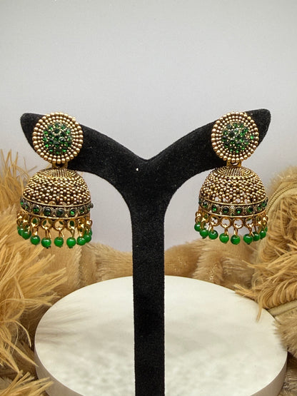 Regal Sparkle Dome Jhumkas