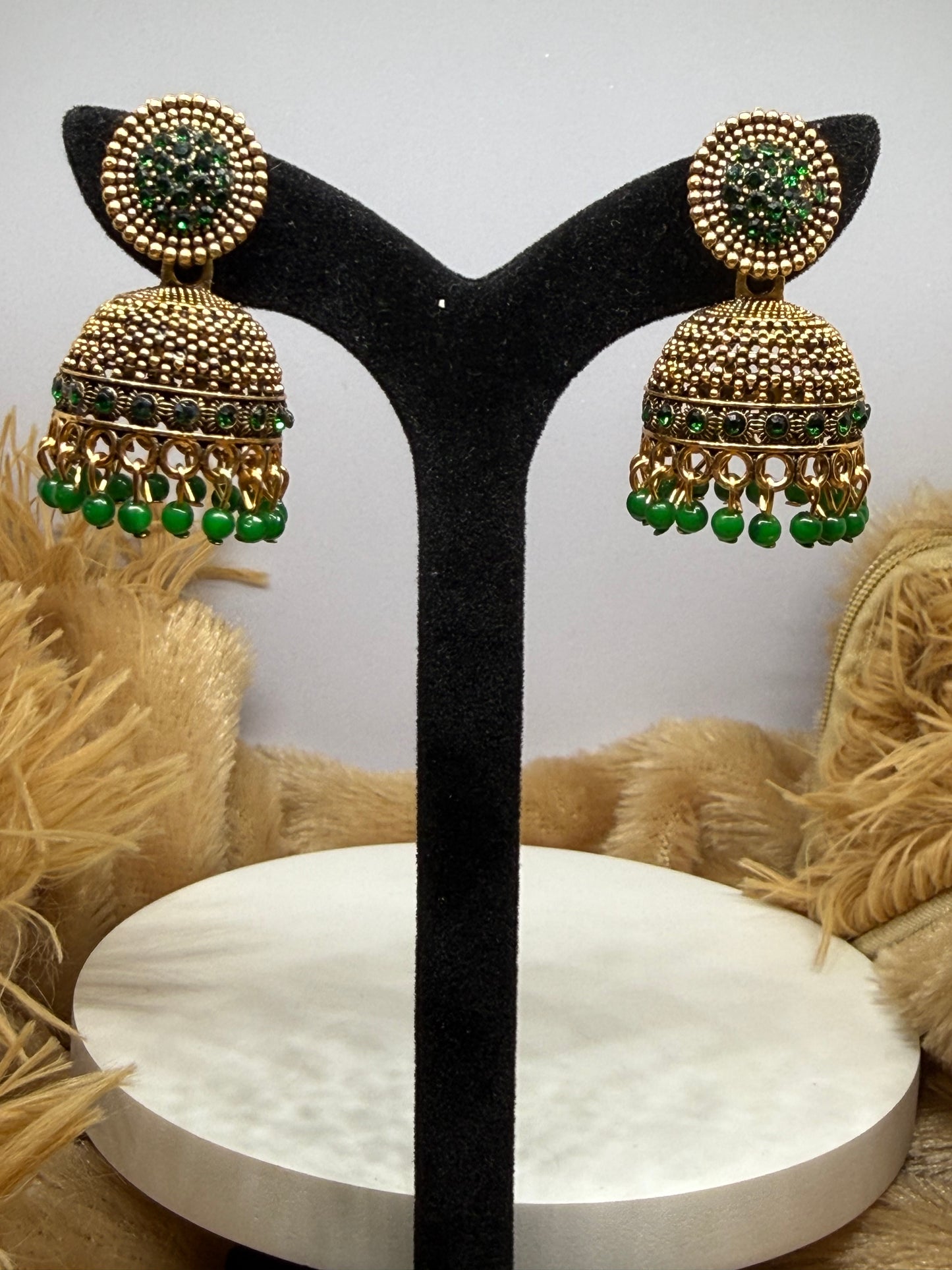 Regal Sparkle Dome Jhumkas