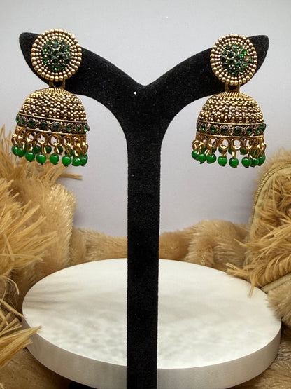 Regal Sparkle Dome Jhumkas
